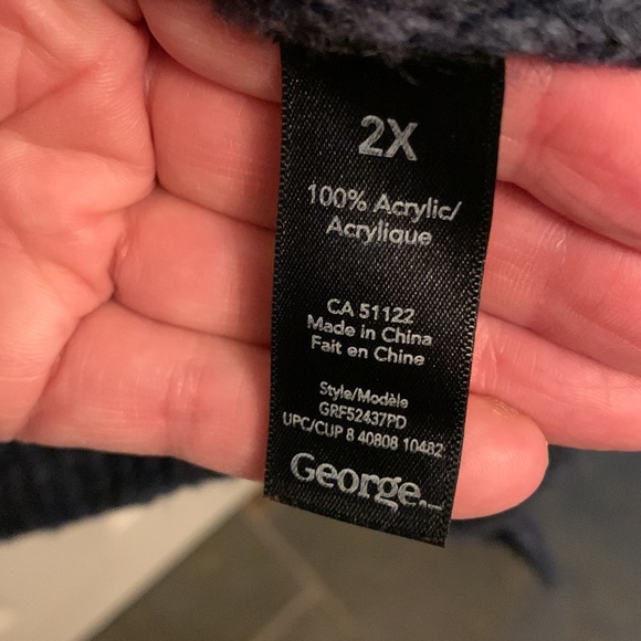 Extra Long Blue Knit Cardigan - Picture 3 of 6